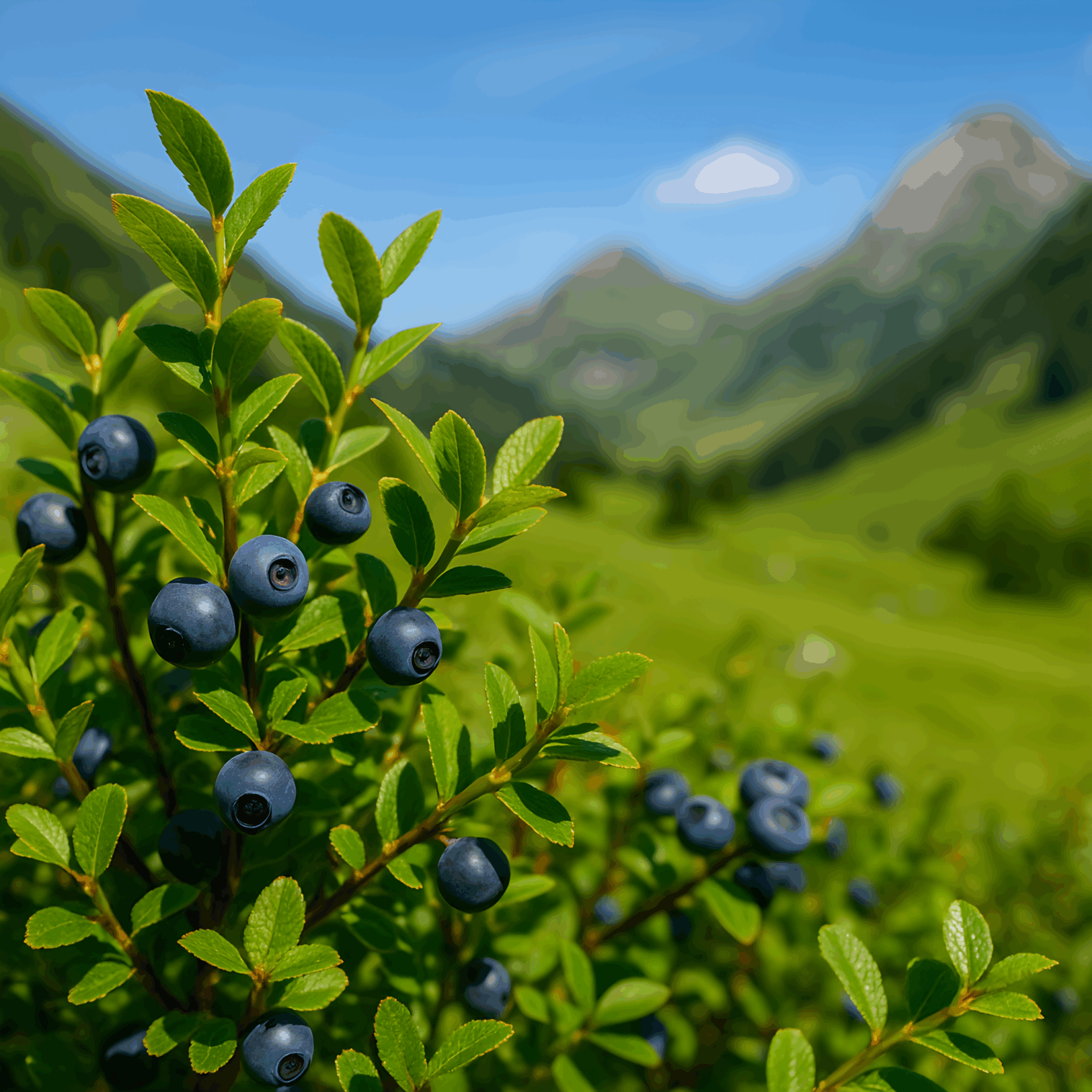Moosbeeren - Moosbeerstrauch auf der Alm